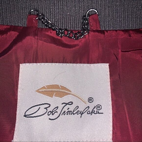 Large Bob Timberlake Burgandy-Gray Wool Bkend Vest - Picture 4 of 6